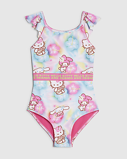Girls Blue Hello Kitty & Friends Swimsuit