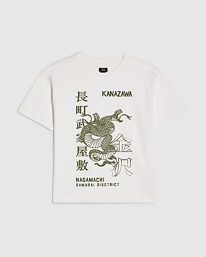 Boys White Kanazawa Dragon T-Shirt