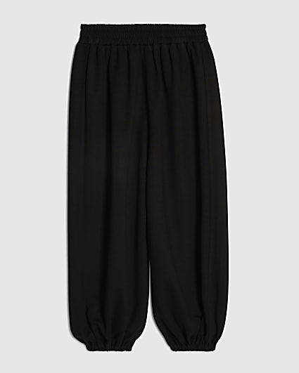 Girls Black Balloon Leg Trousers