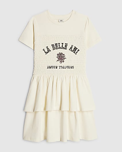 Girls Cream La Belle Rara Dress