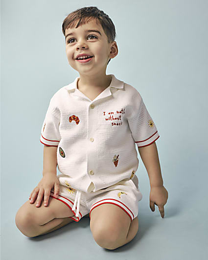 Mini Boys Cream Crochet Food Set