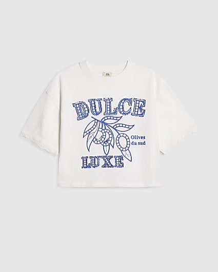 Girls White Dulce T-Shirt