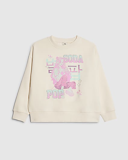 Girls Cream Soda Pop Girl Cropped Sweatshirt