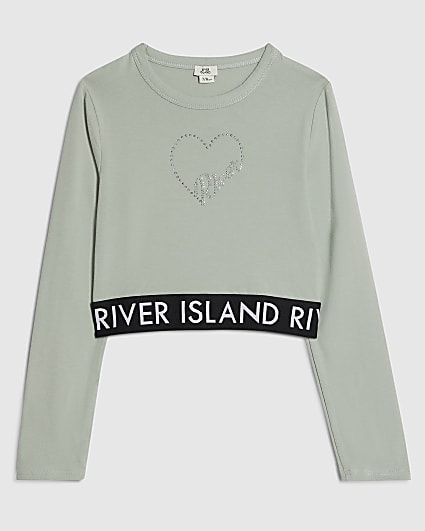 Girls Green River Heart Top