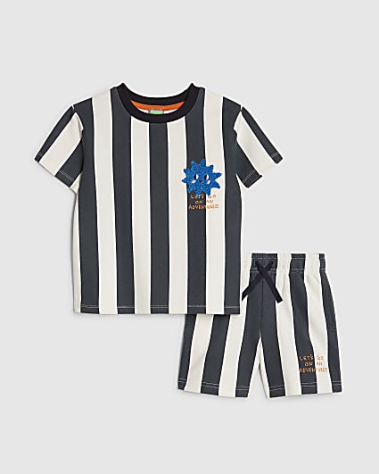 Mini Boys Navy Abbie Rosie Striped Set