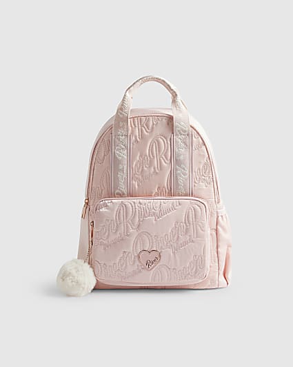 Girls Pink RI Quilted Backpack