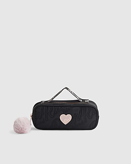 Girls Black RI Quilted Pencil Case