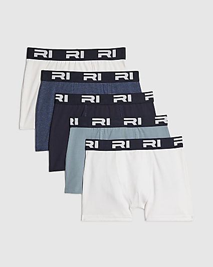 Boys Blue Pack Of 5 Boxers