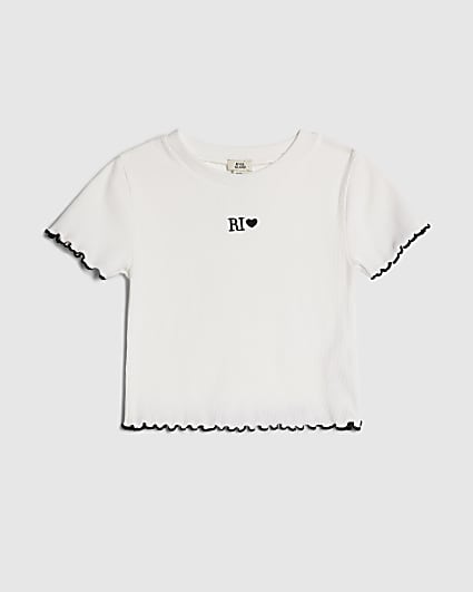 Girls White RI T-Shirt
