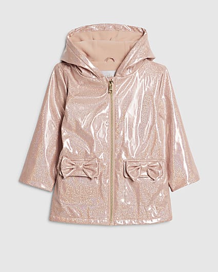 Mini Girls Pink Glitter Rainmac