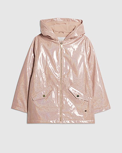 Girls Pink Glitter Rainmac