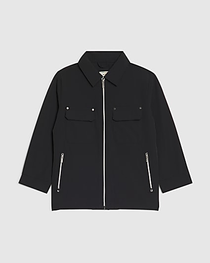 Mini Boys Black Tech Shacket