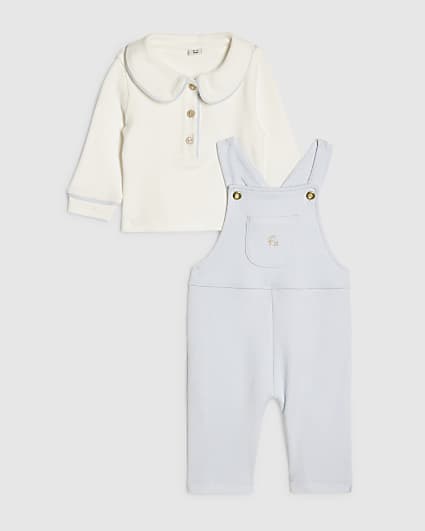 Baby Boys Blue Dungaree Set