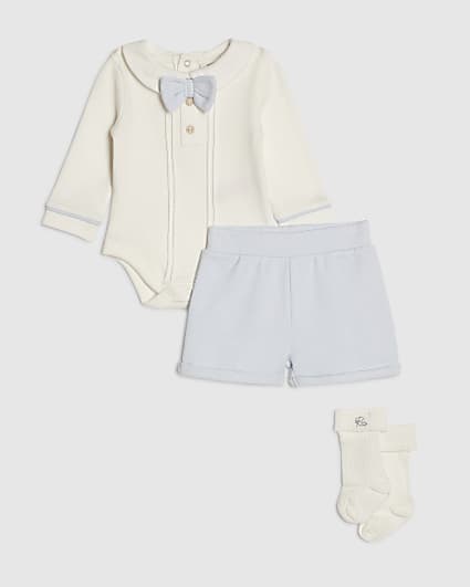 Baby Boys Blue Smart Bloomer Set