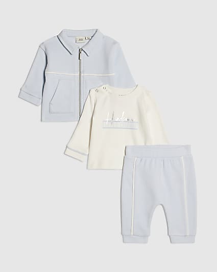 Baby Boys Blue Shacket Set
