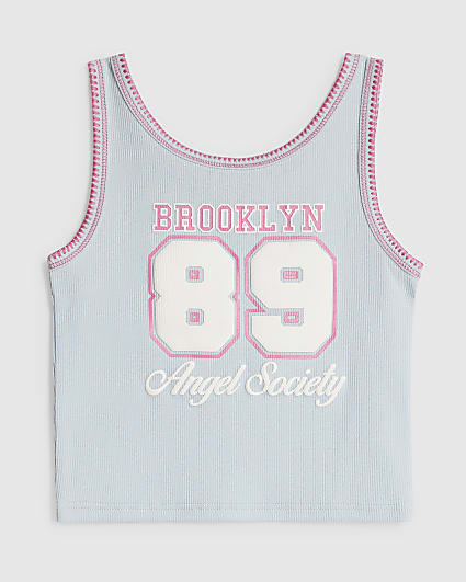 Girls Blue Brooklyn 89 Angel Society Tank Top