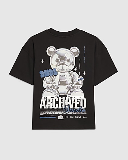 Boys Black Chrome Bear T-Shirt