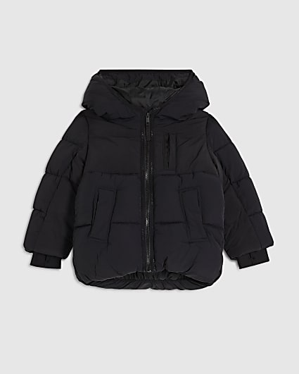 Mini Boys Black Heavyweight Padded Jacket