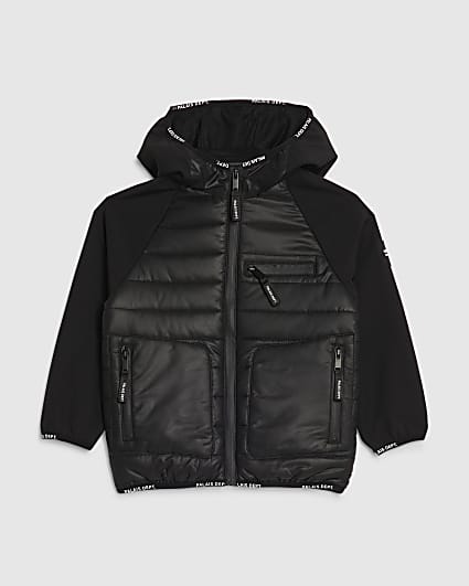 Mini Boys Black Palais Dept Hooded Jacket