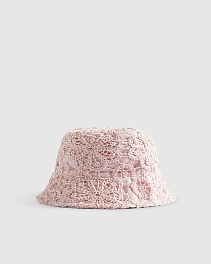 Girls Pink Crochet Hat