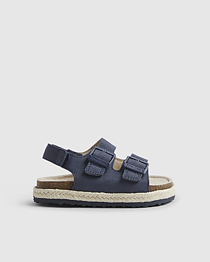 Mini Boys Navy Footbed Sandals