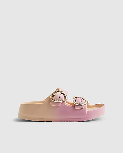 Girls Ombre Buckle Moulded Sliders