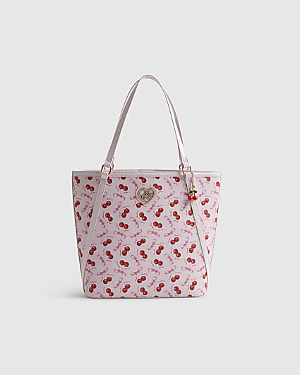 Girls Pink Cherry Shopper Bag
