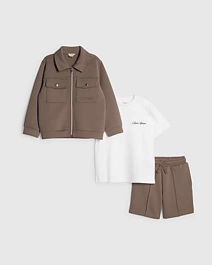 Mini Boys Grey Premium 3 Piece Set