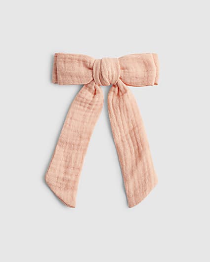 Girls Orange Hair Bow