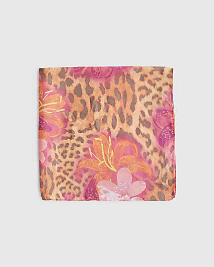 Girls Pink Leopard Lily Bandana