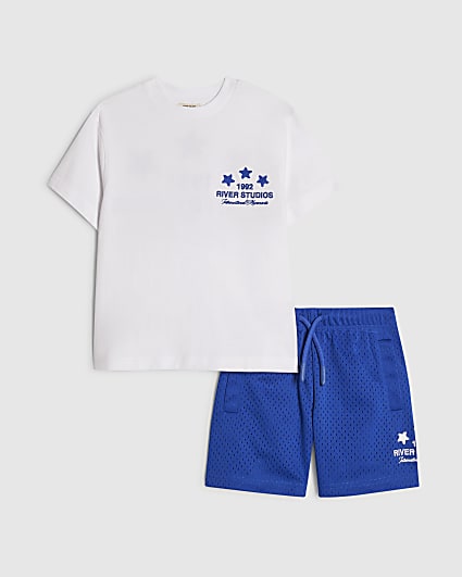 Mini Boys Blue River T-Shirt & Short Set
