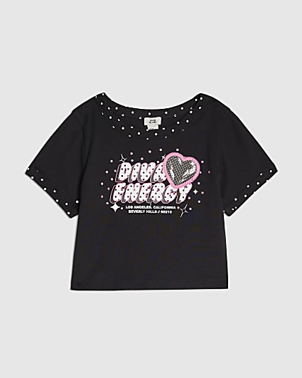 Girls Pink Polka Dot Diva Energy T-Shirt