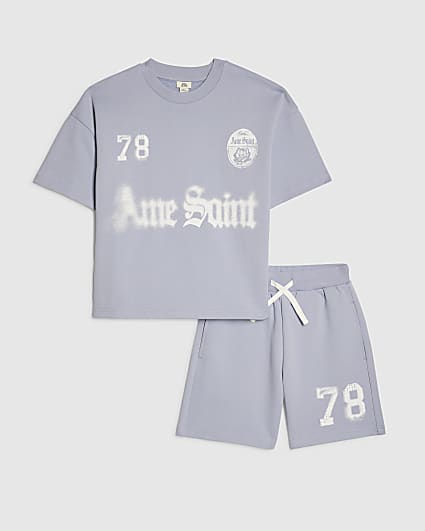 Boys Blue Ame Saint 78 T-Shirt Set