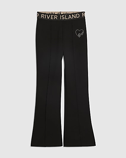 Girls Black Premium Flared Trousers