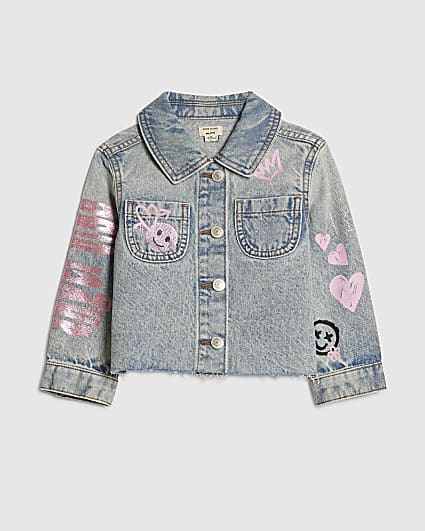 Mini Girls Blue Sassy Era Denim Jacket