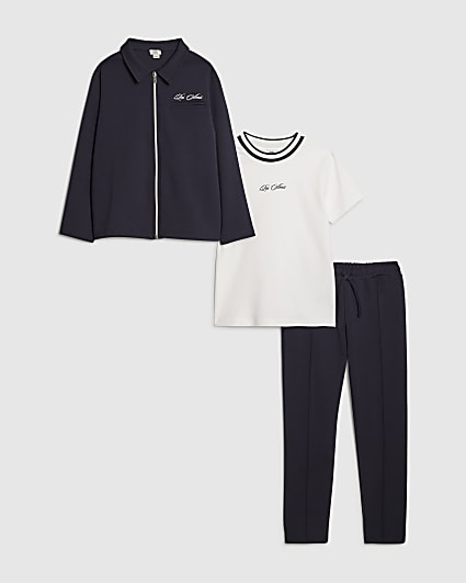 Boys Navy Jacket 3 Piece Set