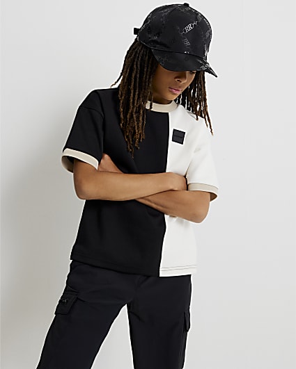 Boys Beige Colour Block Luminis t-shirt