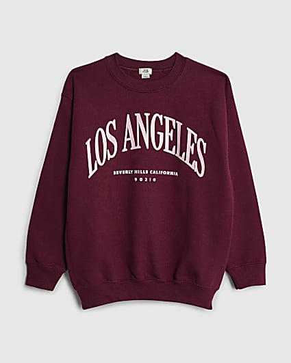 Girls Red Los Angeles Sweatshirt