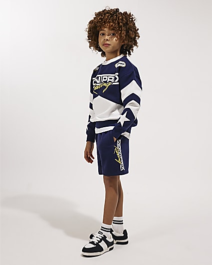 Boys Navy MontPrix Sweatshirt Set