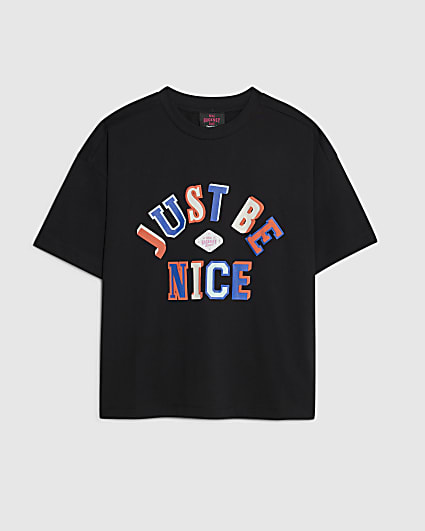 Real Hackney Dave Boys Black Nice T-Shirt