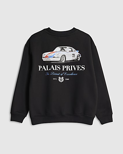 Boys Black Palais Prives Car Sweatshirt