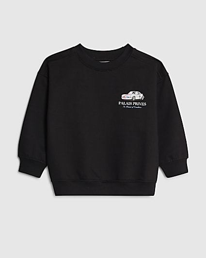 Mini Boys Black Palais Prives Sweatshirt