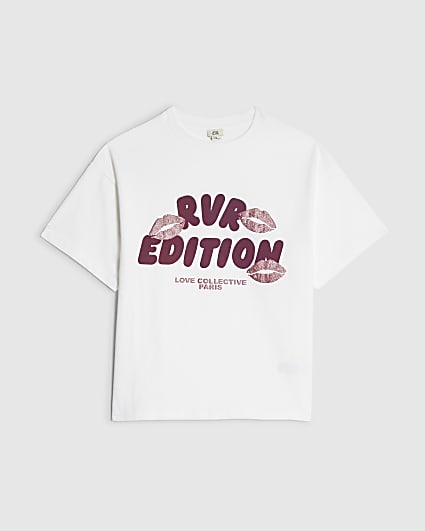Girls White RVR Edition T-Shirt