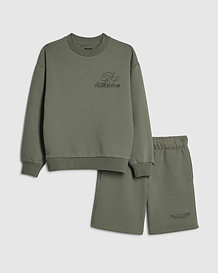 Boys Green Palais Sweatshirt Set