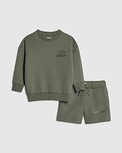 Mini Boys Green Palais Sweatshirt Set