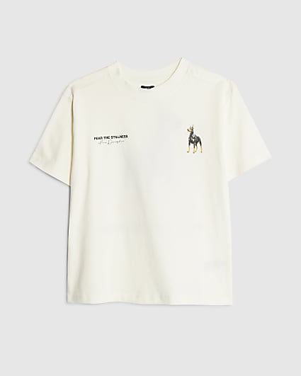 Boys White Fear The Stillness T-Shirt