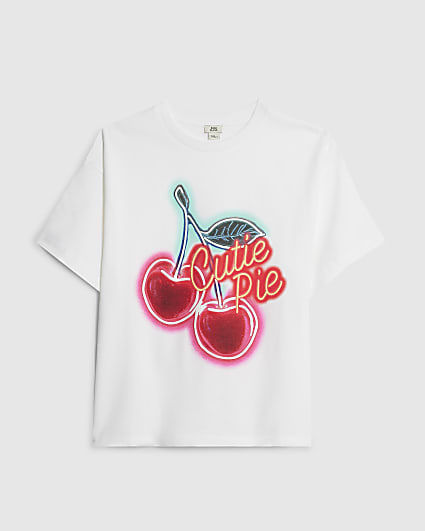 Girls White Cherry Pie T-Shirt
