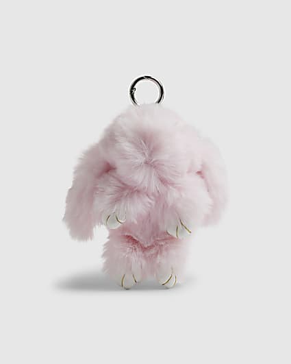 Girls Pink Bunny Bag Charm