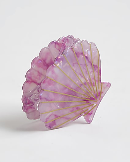 Girls Pink Mermaid Claw Hair Clip