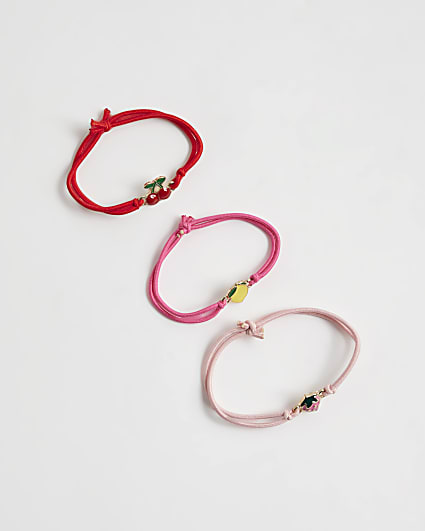 Girls Multi Colour Fruit Pack Of 3 Bracelets